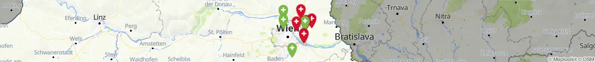 Kartenansicht für Apotheken-Notdienste in der Nähe von Aderklaa (Gänserndorf, Niederösterreich)
